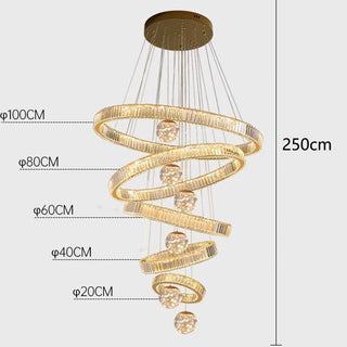 Chloe - Crystal Round Tiered Gold Ceiling Chandelier