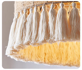 Ivonne - Hemp Rope Hand-Knitted Round Tassel Ceiling Light