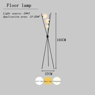 Lourdes - Stylish Minimalist Floor Lamp with Moon-Inspired Design