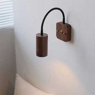 Cirillo - Rotating Walnut Wood Adjustable Reading Wall Light