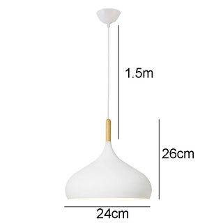Simon - Modern Teardrop Wood Hanging Nordic Ceiling Pendant Light