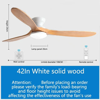 Belisario - 42/52Inch 3 Blade Brown Ceiling Fan with LED Light