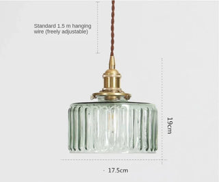 Filomena - Patterned Glass Round Pendant Hanging Ceiling Light