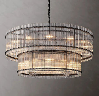 Narobi - Luxury Statement 2 Layer Crystal Glass Hanging Chandelier