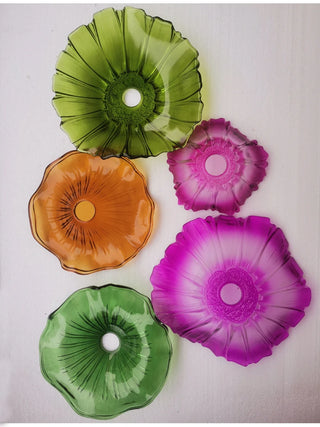 Viola - Glass Hanging Round Patterned Pendant Ceiling Light