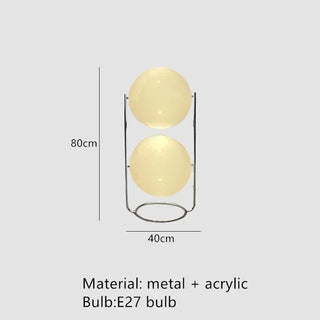 Corvella - Chrome Acrylic Ball Floor Lamp