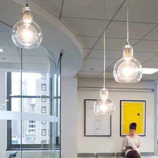 Mbale - Glass Double Shade Hanging Round Pendant Light