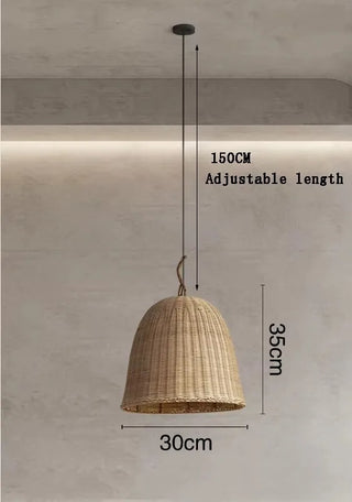 Pascal  - Japanese Style Round Bamboo Pendant Ceiling Light