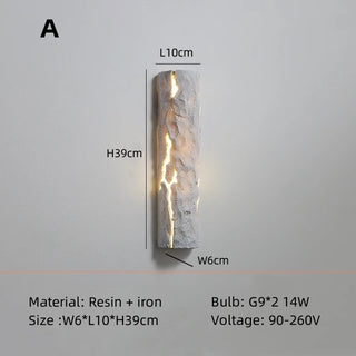 Catalina - Wood Tree Style Resin Outdoor Waterproof Wall Light