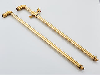 Corella - Freestanding Floor Gold Swan Bathtub Tap with Handheld Shower