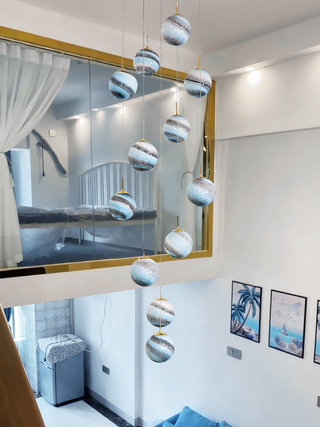 Amira - Modern Moon Ball Round Ceiling Chandelier