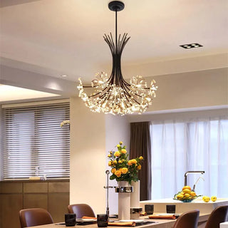 Alvi - Hanging Curved Arm Crystal Tree Ceiling Chandelier