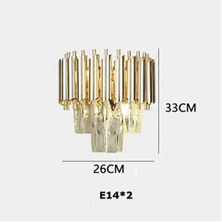 Lacey - Crystal Tiered Modern Glass Wall Light Chandelier
