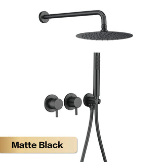 Niobe - Modern Brass Shower Set with Dual Handle Control and Two Functions