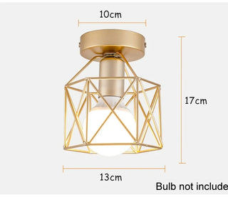 Solberg - Modern Metal Cage Pendant Ceiling Light