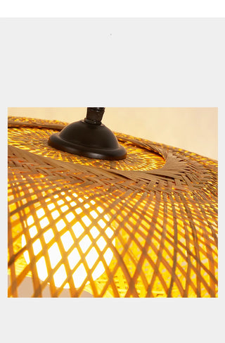 Tucson - Handmade Rattan Woven Bamboo Oval Hanging Pendant Ceiling Light