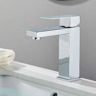 Fasin - Bathroom Faucets Stainless Steel Basin Faucet Tall And Short Deck Mounted