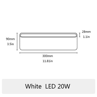 Maben - Flat 6W/12W Up/Down Wall Light