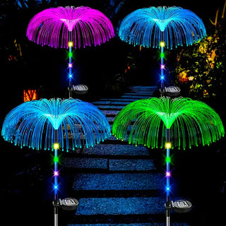 Ofelia - Solar Fiber Optic 7 Colour Jellyfish Garden Lights