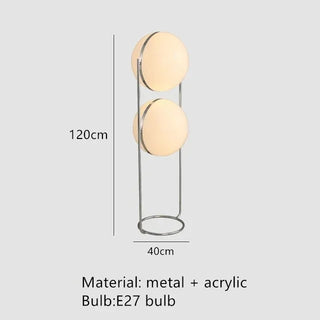 Corvella - Chrome Acrylic Ball Floor Lamp