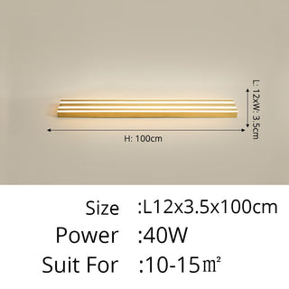 Yestine - Stripe Gold Modern LED Outdoor Wall light Bar