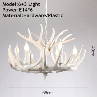 Skye Ridge - Vintage Style Antler Pendant Light – Ideal for Farmhouse or Country Homes