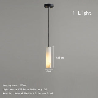 Fiorella - Modern Minimalist Marble Hanging Chandelier