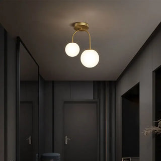 Turmero - Modern Double White Circle Pendant Hanging Ceiling Light
