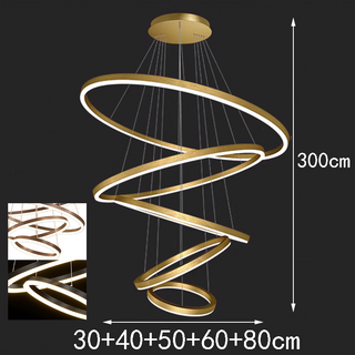 Adel - Modern Multi Ring Hanging Ceiling Chandelier