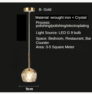 Wilson - Hanging Round Glass Ceiling Pendant Light