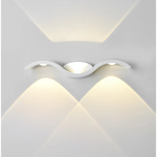 Nicolette - Wave LED Up/Down Outdoor Wall Light