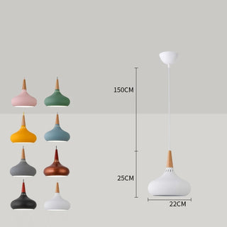Simon - Modern Teardrop Wood Hanging Nordic Ceiling Pendant Light