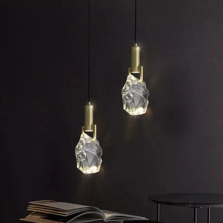 Monte - Crystal Pendant Gold Black Cord Hanging Ceiling Light