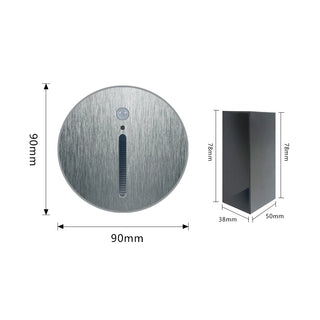 Desiree - Round Embedded Footlights Stair Motion Sensor Recessed LED Wall Lamp