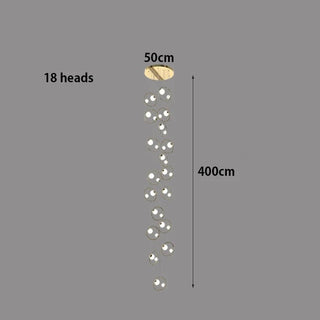 Abigail - Modern Round Gold Ball Hanging Ceiling Chandelier