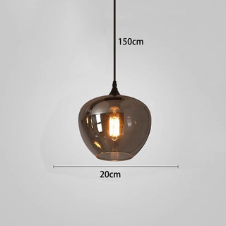 Florencia - Nordic Smoke Grey Glass Hanging Pendant Ceiling Light