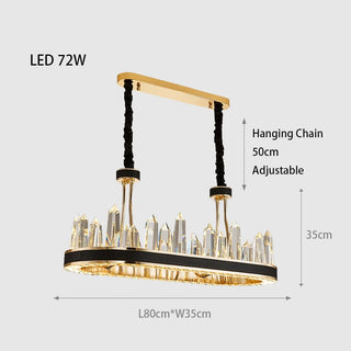 Stellara - Ice Crystal Luxury Round Hanging Lamp