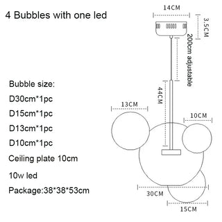 Bernie - Glass Bubble Hanging Pendant Light