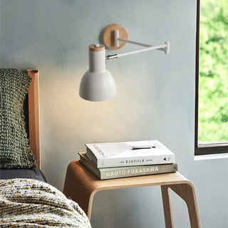 Jacques - Modern White Long Pole Swing Arm Wall Light