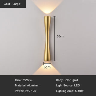 Griffy - Outdoor LED Up/Down Modern Curved Wall Light