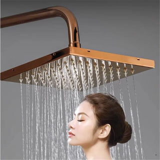 Cinna - Rose Gold Dual Handle Wall Mounted Shower Set with Tub Tap