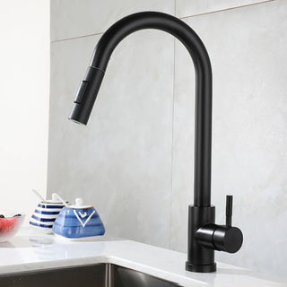 Teresia - Kitchen Brushed Gold Pull Out Modern Single Handle Mixer Tap