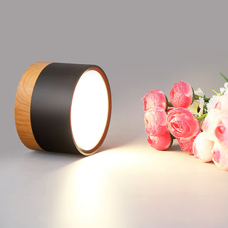 Nicoll - Nordic Wood Style Surface Mounted Round Ceiling Downlight