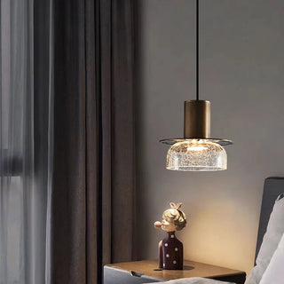 Havre - Cracked Glass Dome Layered Hanging Pendant Ceiling Light