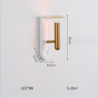 Nicodemus - Modern Flame Gold Reading Wall Light