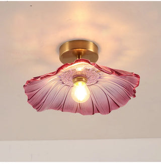 Viola - Glass Hanging Round Patterned Pendant Ceiling Light