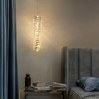 Mafolie - Twisted Crystal Glass Hanging Pendant Ceiling Light