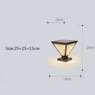 ILona - Modern Minimalist Waterproof Square Prismatic Stainless Steel Outdoor Glass Light For Patio