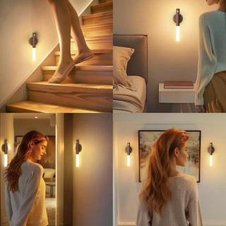 Denise - Detachable Sensor On/Off Reachable Wood Wall Light
