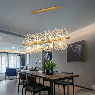 Acura - Dandelion Wire LED Rectangle Base Hanging Chandelier